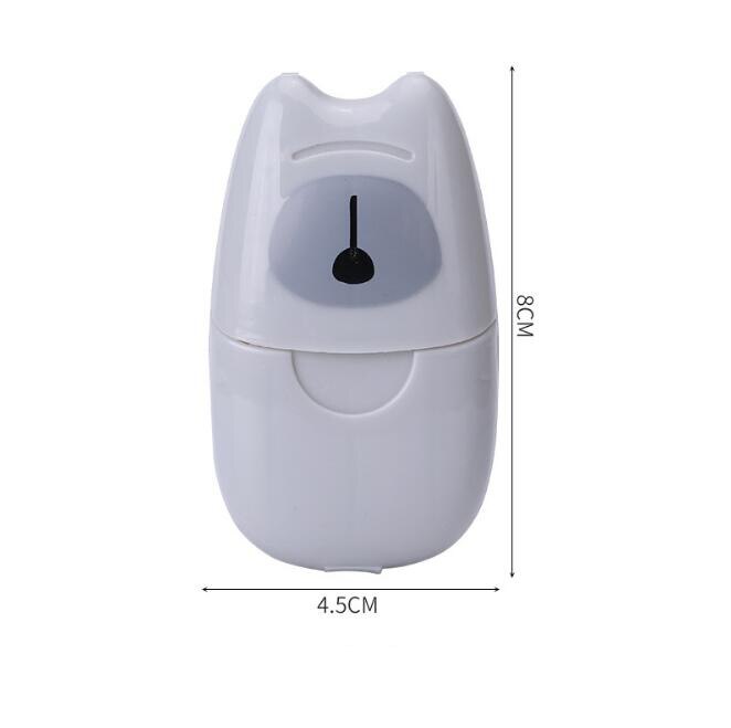 Savon de Boxe jetable | Savon de voyage en plein air, savon de toilette jetable, lavage des mains, bain à main, tranches propres parfumées, feuilles, Mini savon Portable: gray