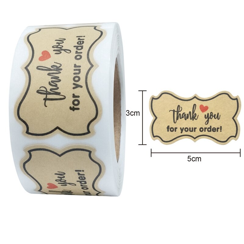 2 Roll Seal Stickers Thank You for Your Order Stickers Handmade Baking Packaging Labels Cards Bouquets Parcels Stickers