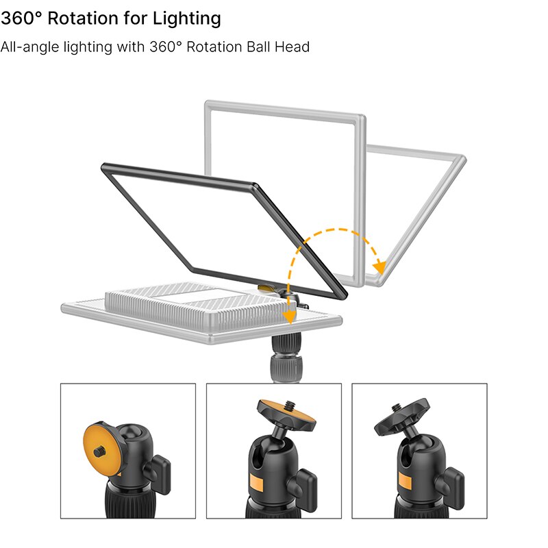 Vijim LS01 Fotografie Desktop Statief Light Stand Bureaulamp Stick Mount Verwijderbare Ballhead Met 1/4 &#39;&#39;Schroef Voor Led Video licht