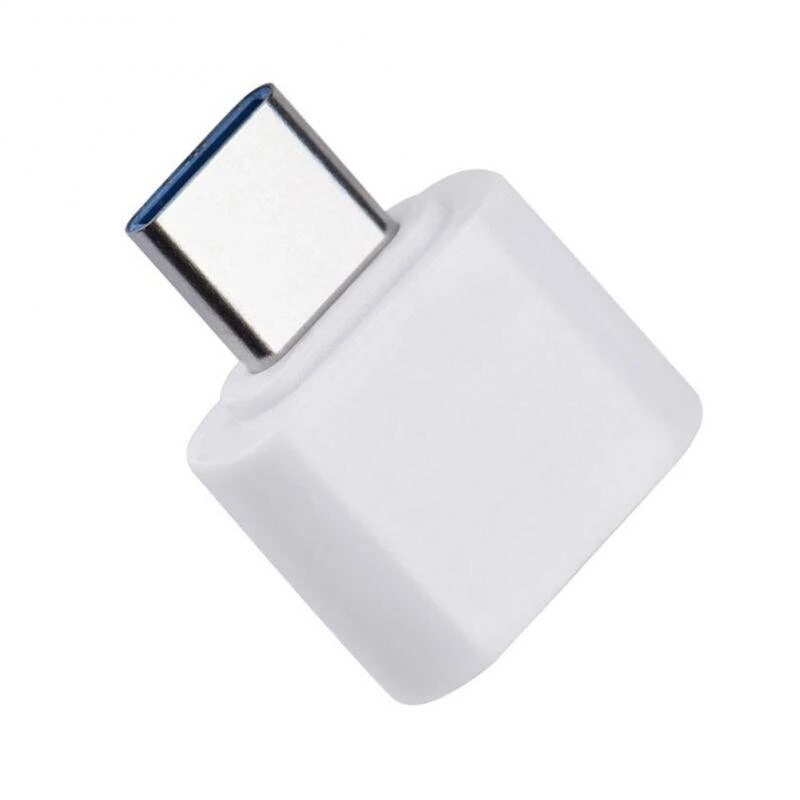 USB To Type-c OTG Adapter Data Connector TypeC USB 3.1 To USB 2.0 OTG for Samsung A50 A40 A10 A70 A20 A30 A32 A52 A51 A71 A21S: OTG Type C White