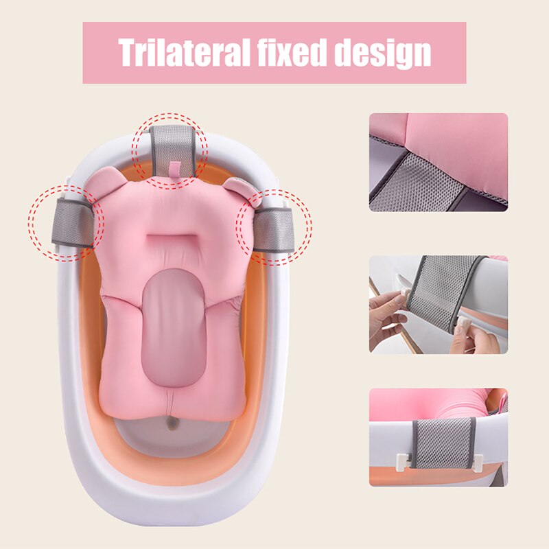 Imbaby Baby Bad Kussen 3 Lagen Baby Bad Kussen Draagbare Baby Douche Bad Baby Kussen Zachte Verstelbare Badkamer Mat