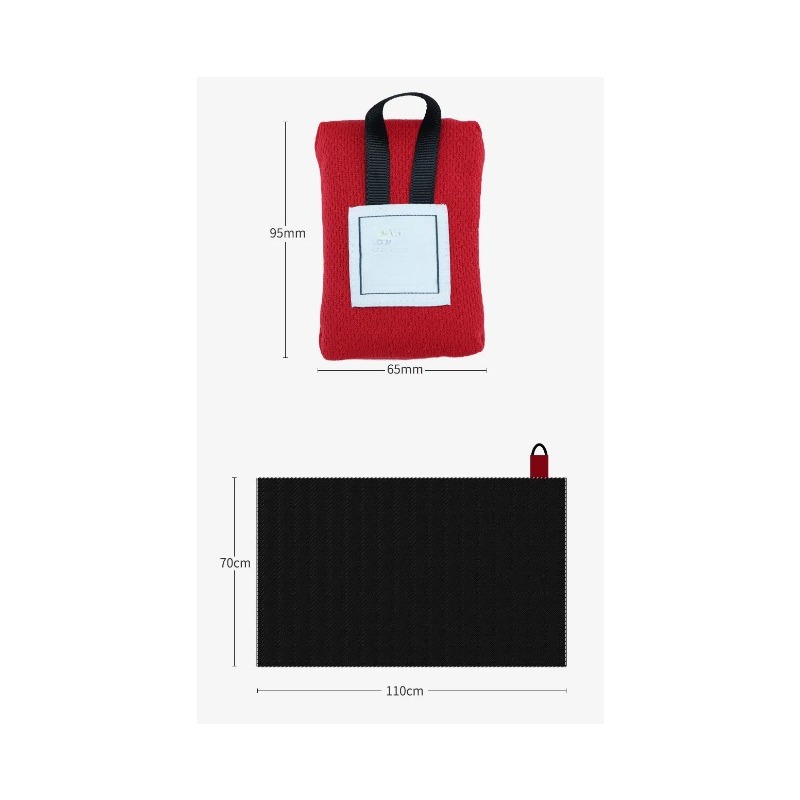 1 stk. udendørs camping picnicmåtte foldbar bærbar lomme nylon tæppe mini letvægts fugttæt vandtæt strandmåtte 70 x 110cm