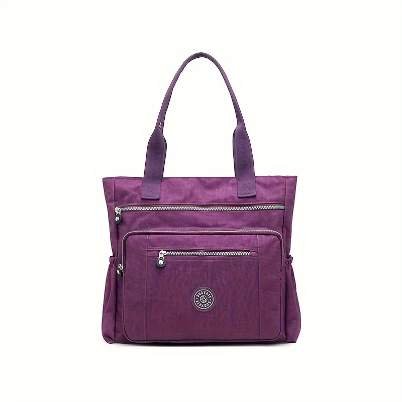 Nylonhandtaschen mit großem FassungsvermöGen, Umhängetaschen mit mehreren Taschen, lässige Damenhandtaschen und Geldbörsen, geeignet für Pendlerreisen: Braun