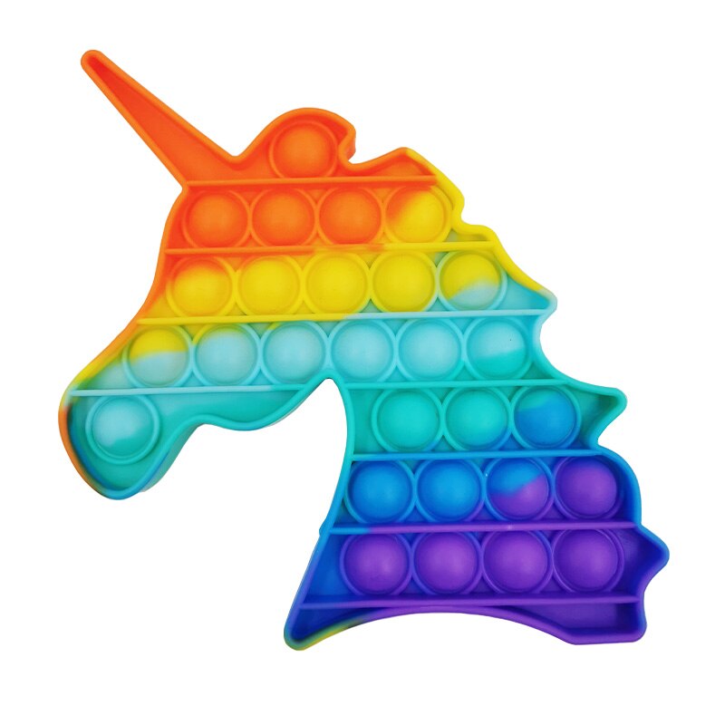 Regenbogen Pop Push Blase Zappeln Spielzeug Antistress Squeeze Sensorischen Spielzeug Relief Squishy Anti Stress Spielzeug Für Erwachsene Kinder: PL-324