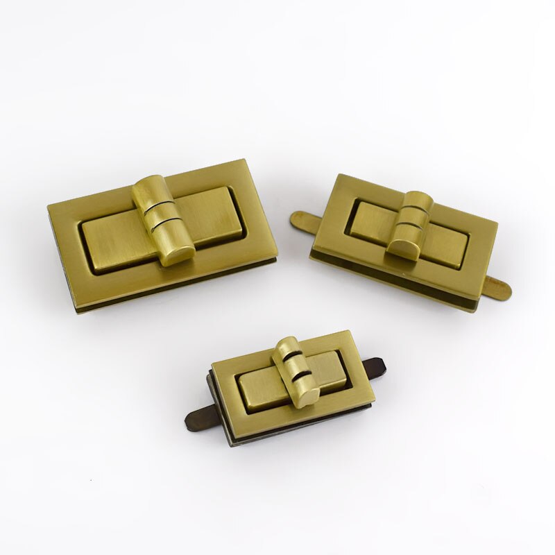 2 sztuk Deepeel 31/38/46mm nowy prostokąt metalowy się kłódka do bagażu zamknięcie zapięcie torba na ubrania klamra zamki łączniki DIY rzemiosło skórzane: Brass / 17x31mm