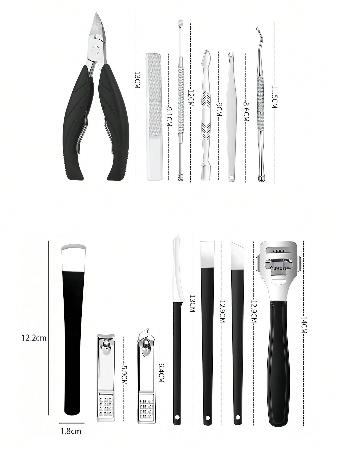 Ensemble de couteaux de pédicure, dissolvant de couteau pour ongles incarnés, rasoir pour callosités, outils professionnels pour grattoir les pieds, couteau pour l'élimination des callosités