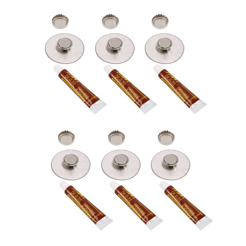 Porte-savons magnétiques à ventouses, support mural pour salle de bain, 6 pièces, pour usage quotidien, fournitures de salle de bain,: Default Title