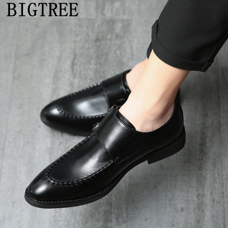 Zapatos con doble correa de monje, zapatos clásicos de lujo para hombre, zapatos formales de talla grande 46, vestido marrón, zapatos italianos de vestir para hombre, zapatos de cuero