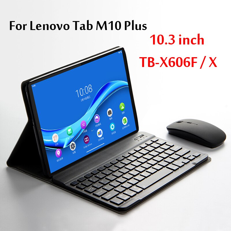Schutzhülle für lenovo tab  m10 fhd plus 10.3 & #39 ;& #39 ;tablet mit kabelloser bluetooth-tastatur tb -x606f tb -x606x, magnetisch abnehmbare abdeckung