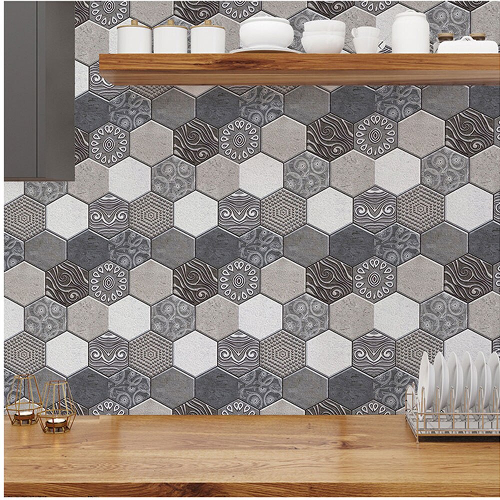 3D Wallpaper DIY Cobblestone Sticker Waterproof Stickers Wall Papers Home decor Kids Room 3D Self-Adhesive Wallpaper Brick