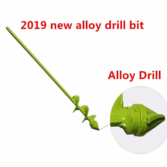 8cm*45cm slitstark trädgårdslegering borr skjul plantering spiral blad borr borr borr jord borr legering huvud bits