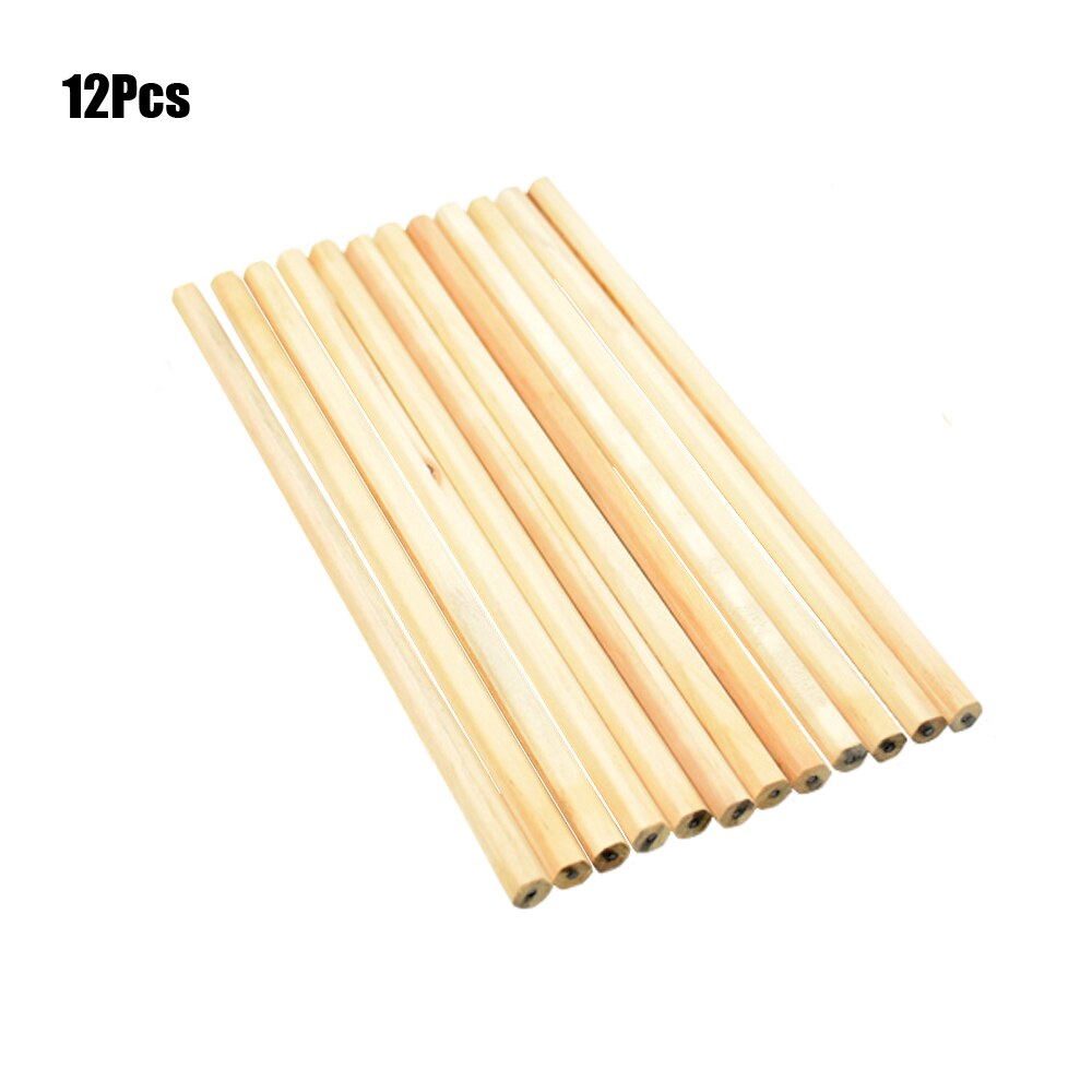 12Pcs/lot Eco-friendly Natural Wood Pencils HB Black Hexagonal Non-toxic Standard Pencil School Office Stationery Painting Pen: Default Title