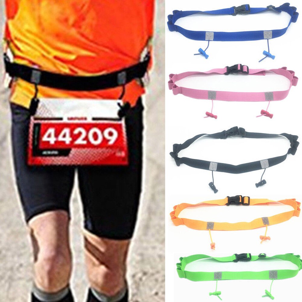 Nummer Riem Outdoor Bib Fietsen Triathlon Unisex Houder Sport Taille Verpakking Polyester Motor Reflecterende Loopwedstrijd