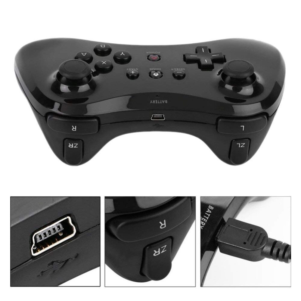 Classic U Pro Gamepad Bluetooth Wireless Remote Controller Dual Analog USB Gaming Joystick For Nintendo Wii For U Pro Game