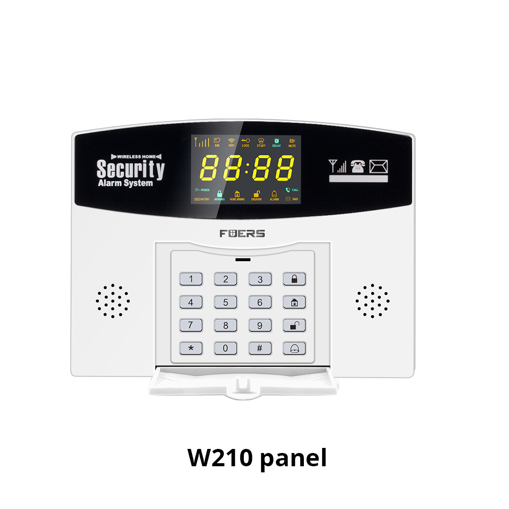 FUERS Tuya WiFi GSM Home Security Alarm System Smart Home Wifi Home Alarm System Motion sensor smart life: Panel with adapter