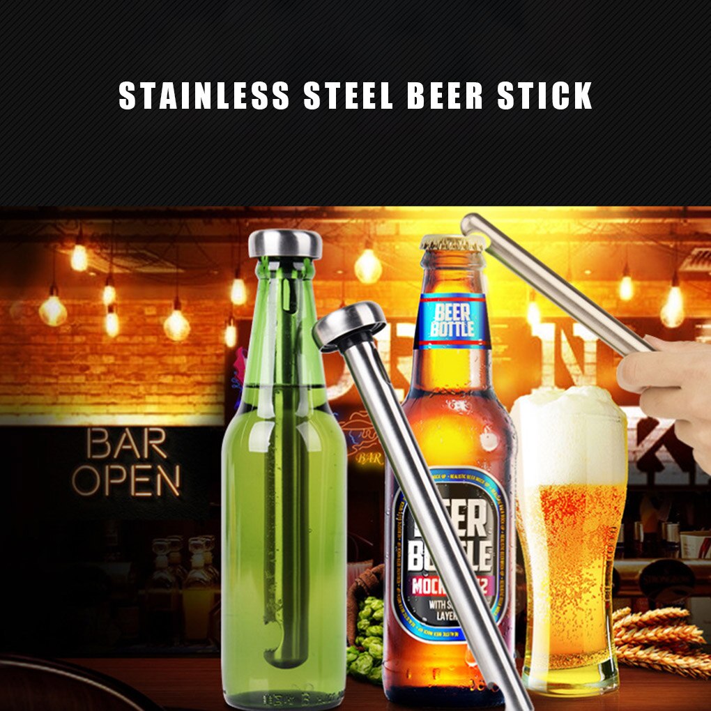 Stainless Steel Beer Cooler Portable Cooling Wine Cooler Stick Ice Cold Beverage Chiller For Kitchen Tools 1pcs