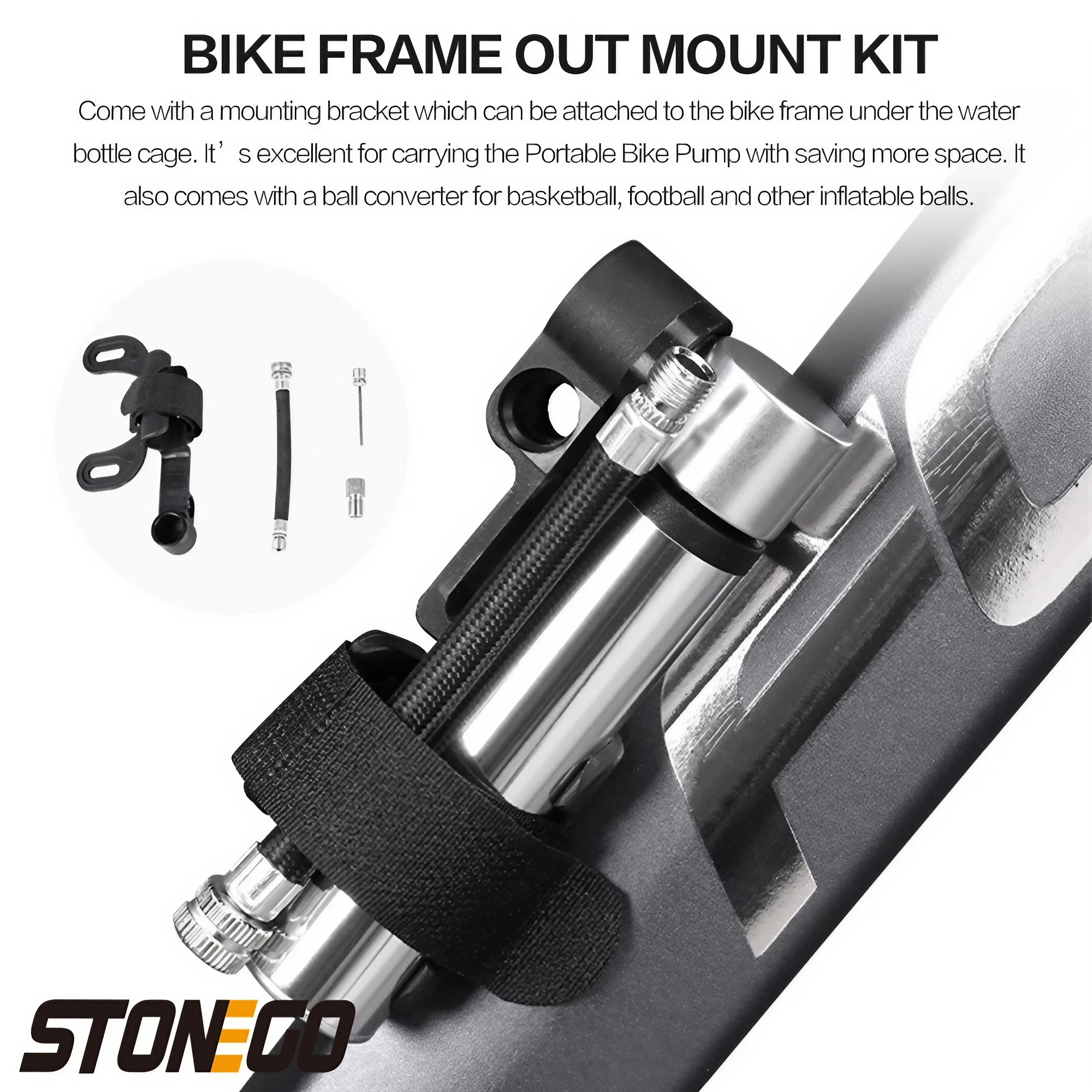 Tragbare Pocket-Bike-Pumpe, 120 PSI, Hochdruck, Mini-Fahrradpumpe, passend für Presta/Schrader-Ventil, ultraleichte Fahrradreifenpumpe