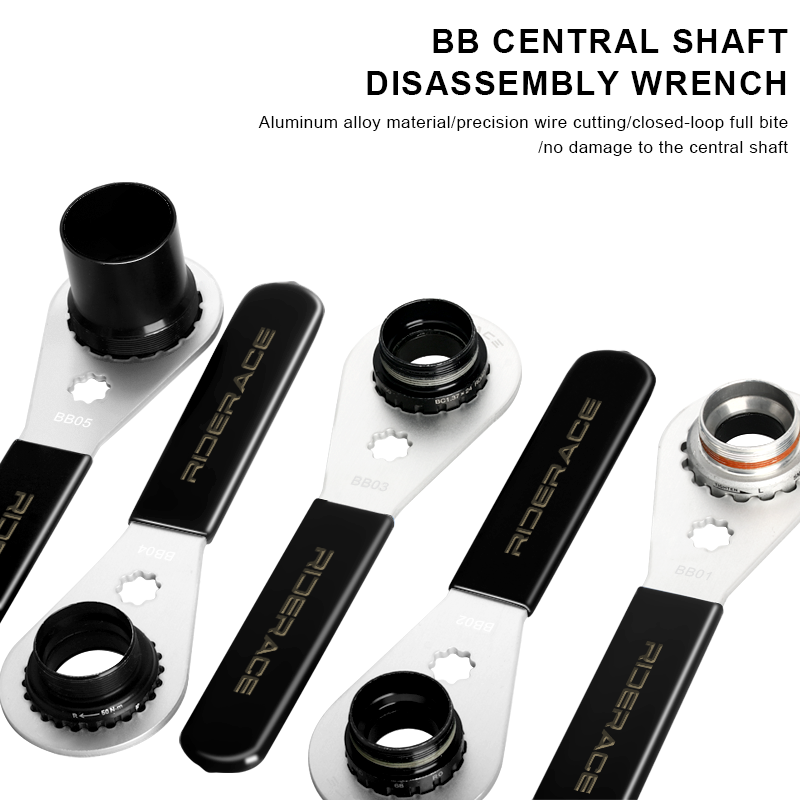 RIDERACE Fiets Trapas Moersleutel Bike BB Removal Tool Installatie Remover 39/41/44/46/49mm Voor Shimano BBR9000 SRAM DUB