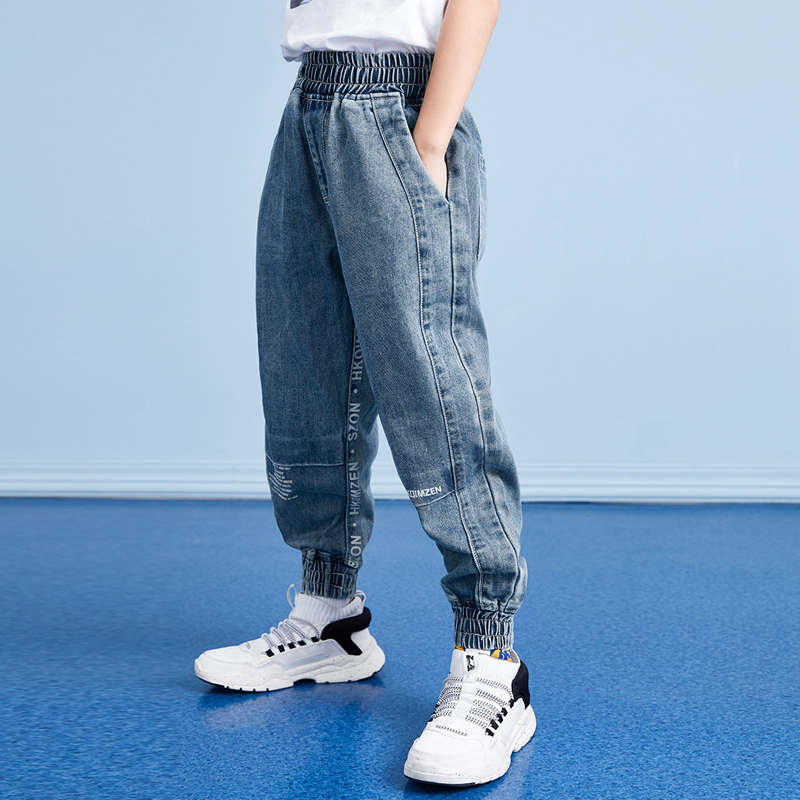 Jongens Broek Trekkoord Elastische Joggingbroek Katoen Actief Jogger Voor Kinderen, grijs, 14-15 Jaar