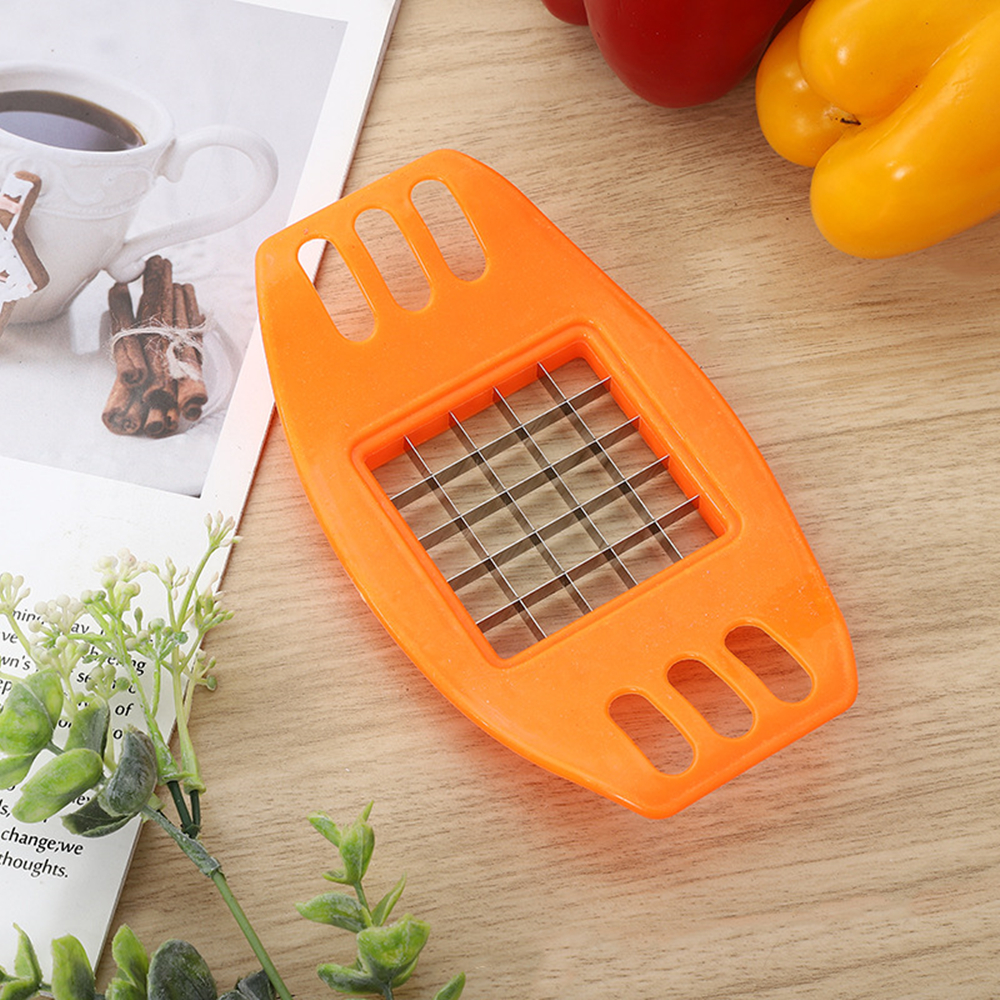 1 pz cucina in plastica affettatrice di patate portatile taglia pomodoro utensile taglio limone accessori da cucina: Arancia