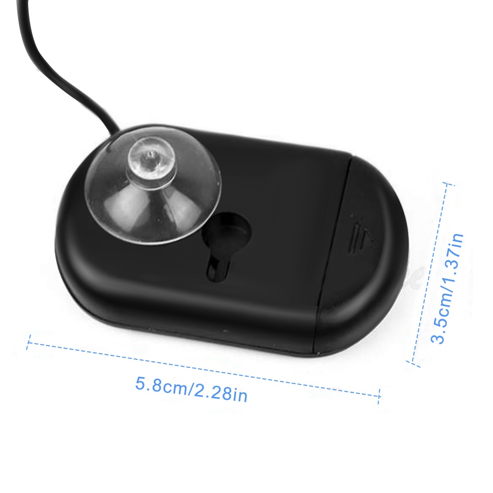 Aquarium Fish Tank Thermometer Reptiles Lizard Turtle Thermometer with Suction Cup Digital Dual Scale