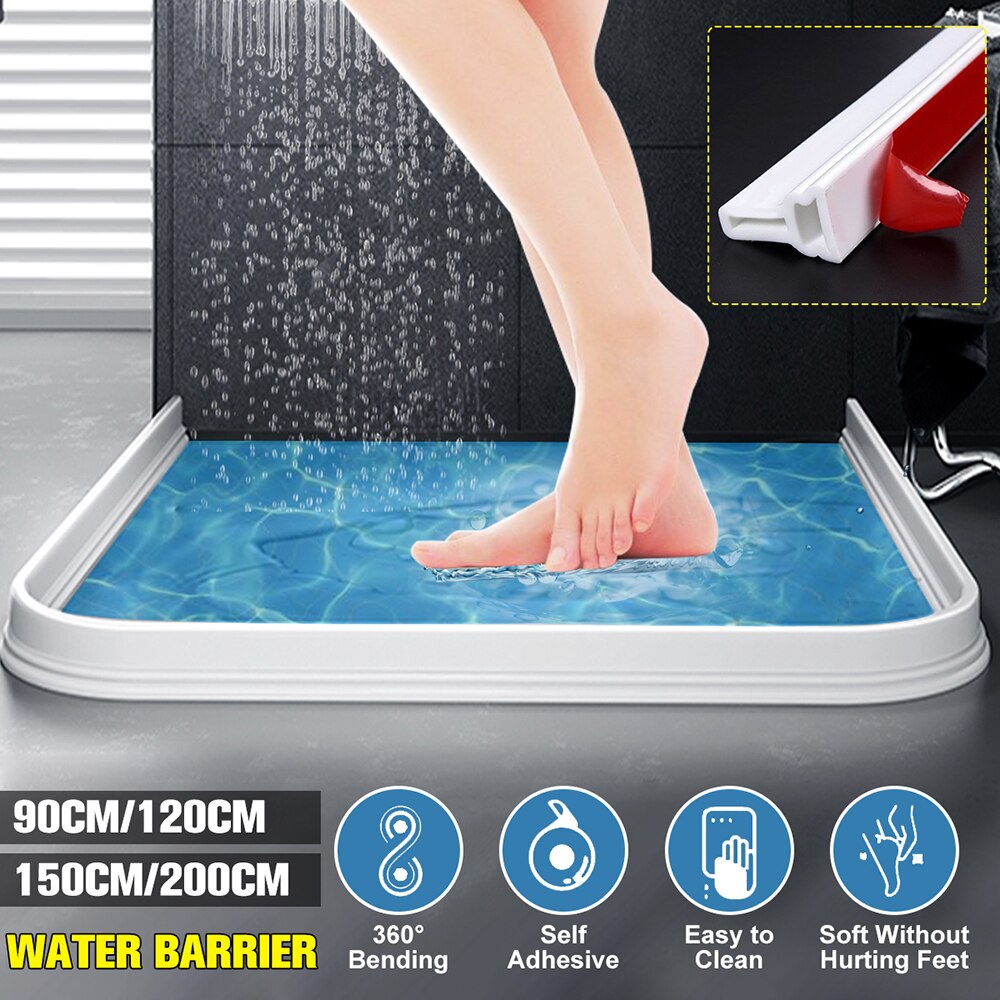50/100/200/300 Cm Siliconen Badkamer Waterbarrière Douche Antislip Droog Nat Scheiding Buigbare vloerbarrière Waterstopper Barrière  13