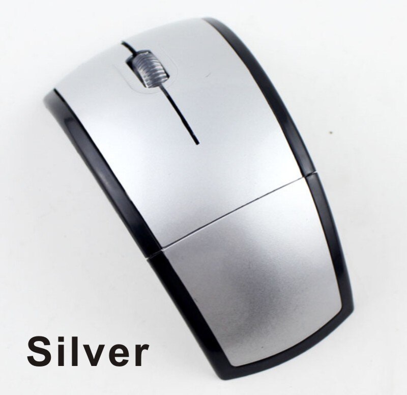 Mini Draadloze Muis Voor Pc Laptop Computer Desktop Usb 2.4Ghz Ergonomische Mause Magic Vouwen Ultra-Dunne Kantoor Gaming gamer Muizen: 2 4G silvery