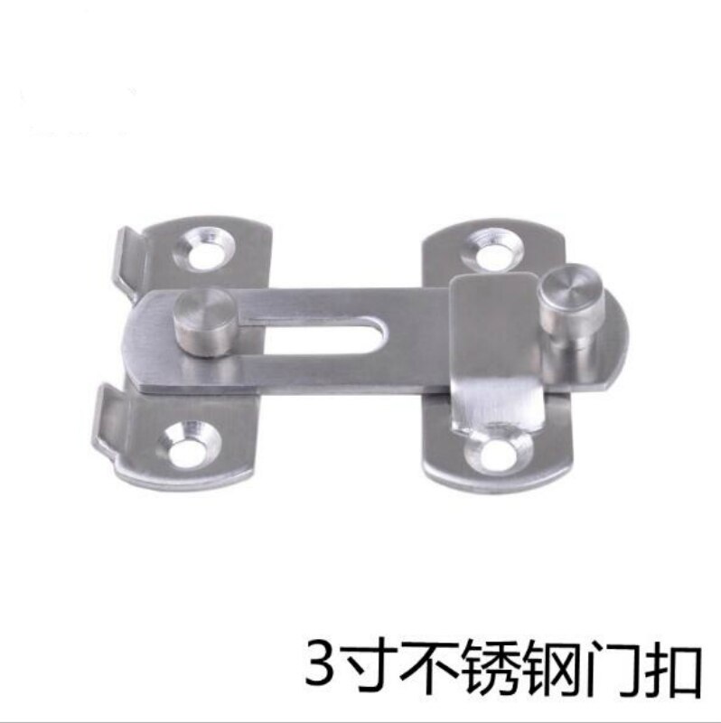 Stainless Steel Home Safety Gate Door Bolt Latch Slide Lock Hardware+Screw