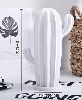 Ornement de Cactus doré ou blanc de style nordique | Décor de maison en résine belle Figure de Catcus plante de Simulation faite à la main pour maison et magasin: WHITE E