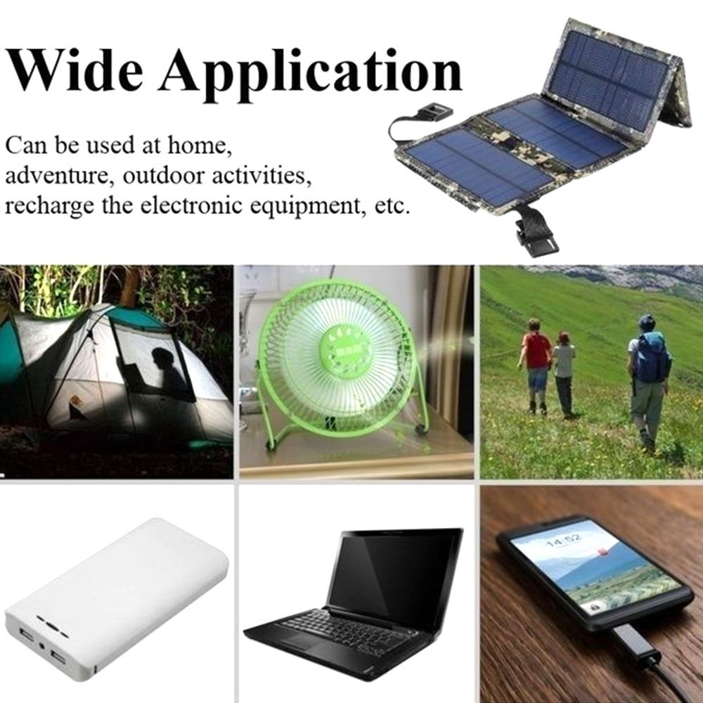 20w solcelle solcelle oplader controller til mobiltelefon folde usb solpanel udendørs foldbar sol batteri oplader