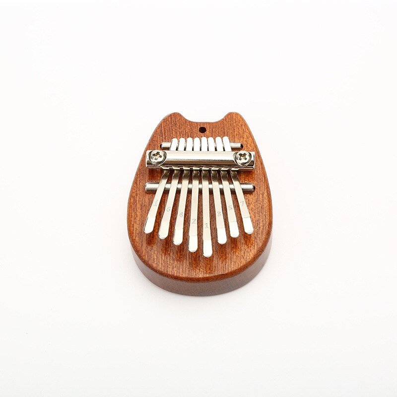 Mini piano de pulgar de 8 tonos, piano de dedo de ocho tonos: Mahogany