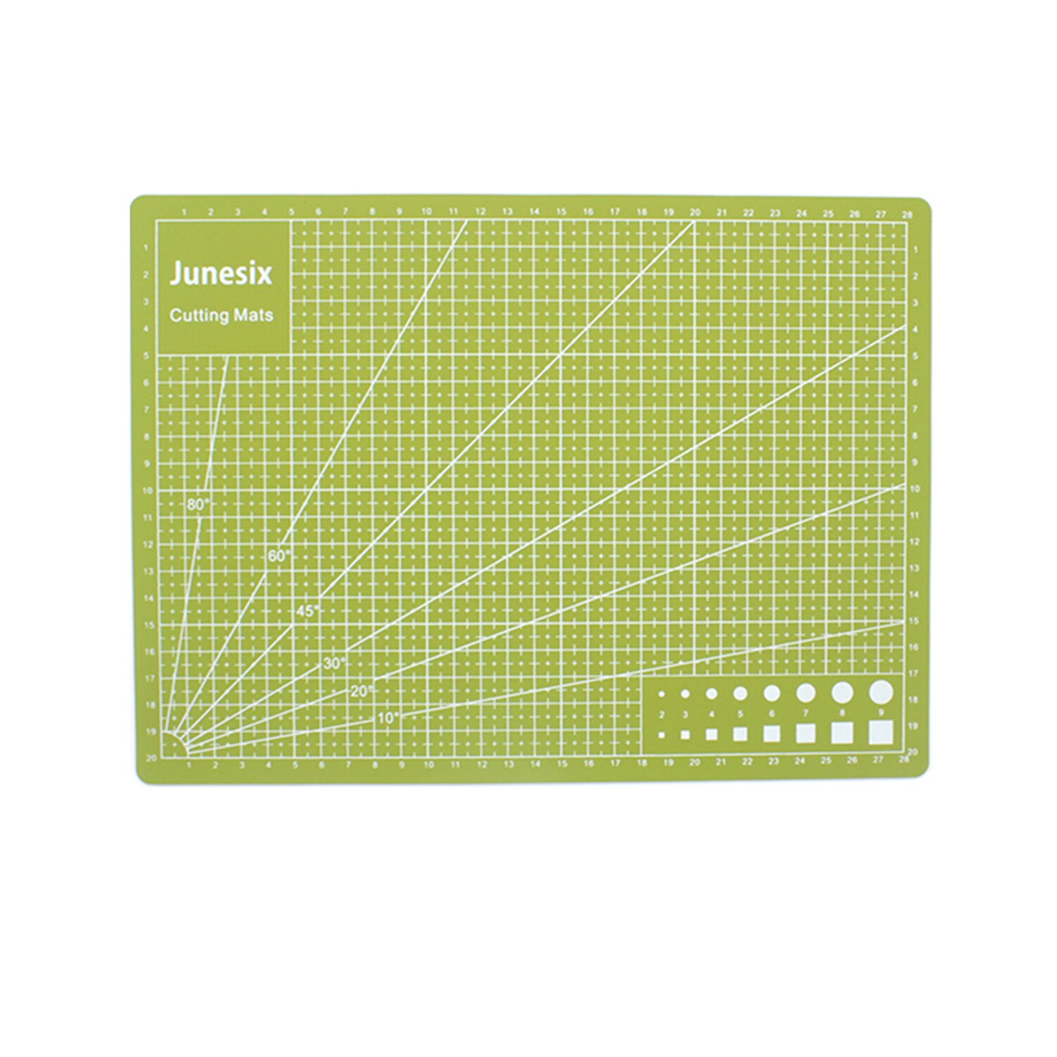 30*22cm Self Healing Cutting Mat Double-sided A4 Non-slip PVC Cutting Mat Board with Gri d Lines Angles for Scrapbooking: Green