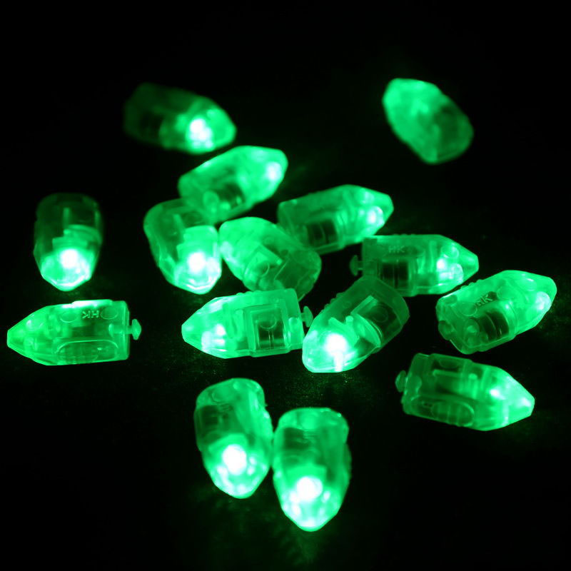 20 stk farverig led ballon lys glød flash ball lamper papir mini lanterne ballon lampe jule halloween fest dekoration: Grønt lys