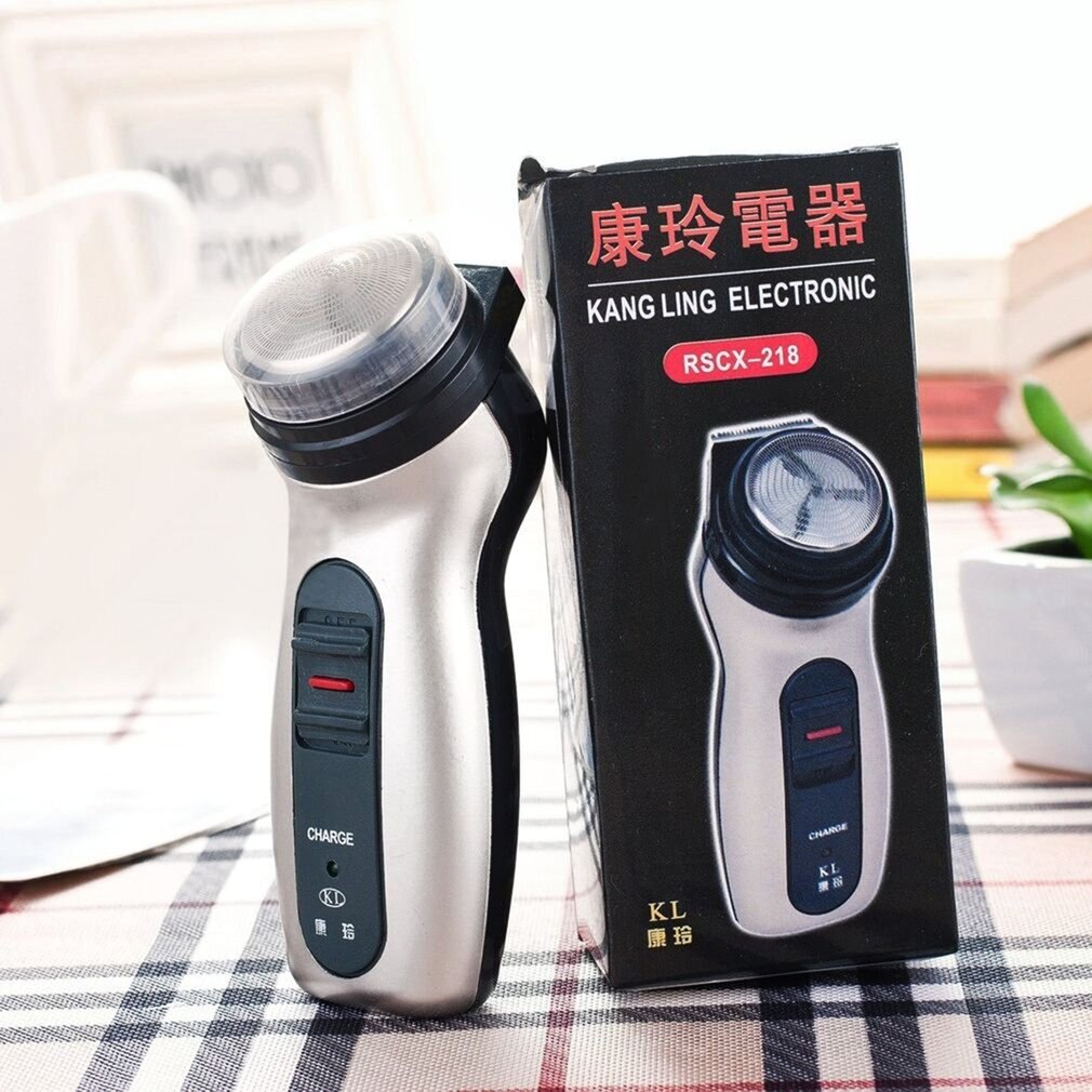 Dual Use Men Electric Shaver Rechargeable Stainless Steel Blade Shaving Machine Razor Rotating Portable Beard Hair Trimmer