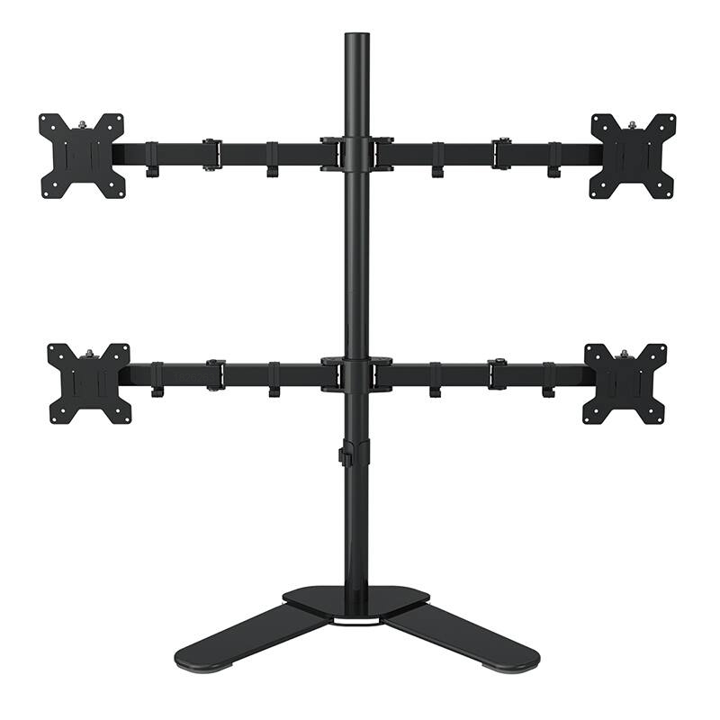 Desktop Stand Full Motion 360 Degree 4 Screens Monitor Holder 10"-24"LCD LED Monitor Mount Arm Loading 9kgs Each Head