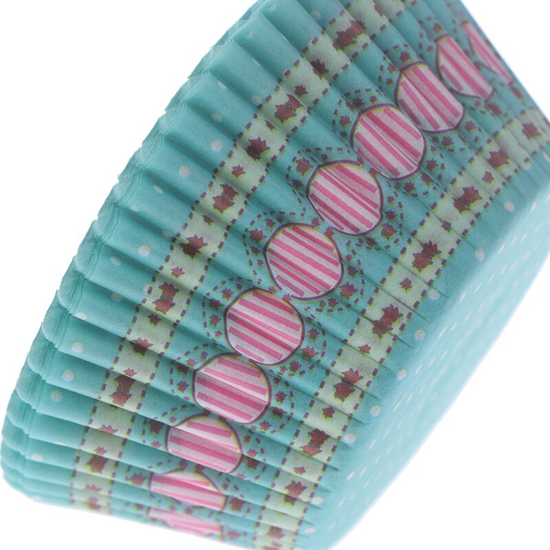 100 stk hjem bordservice engangskage papir kopper søde festforsyning cupcake wraps