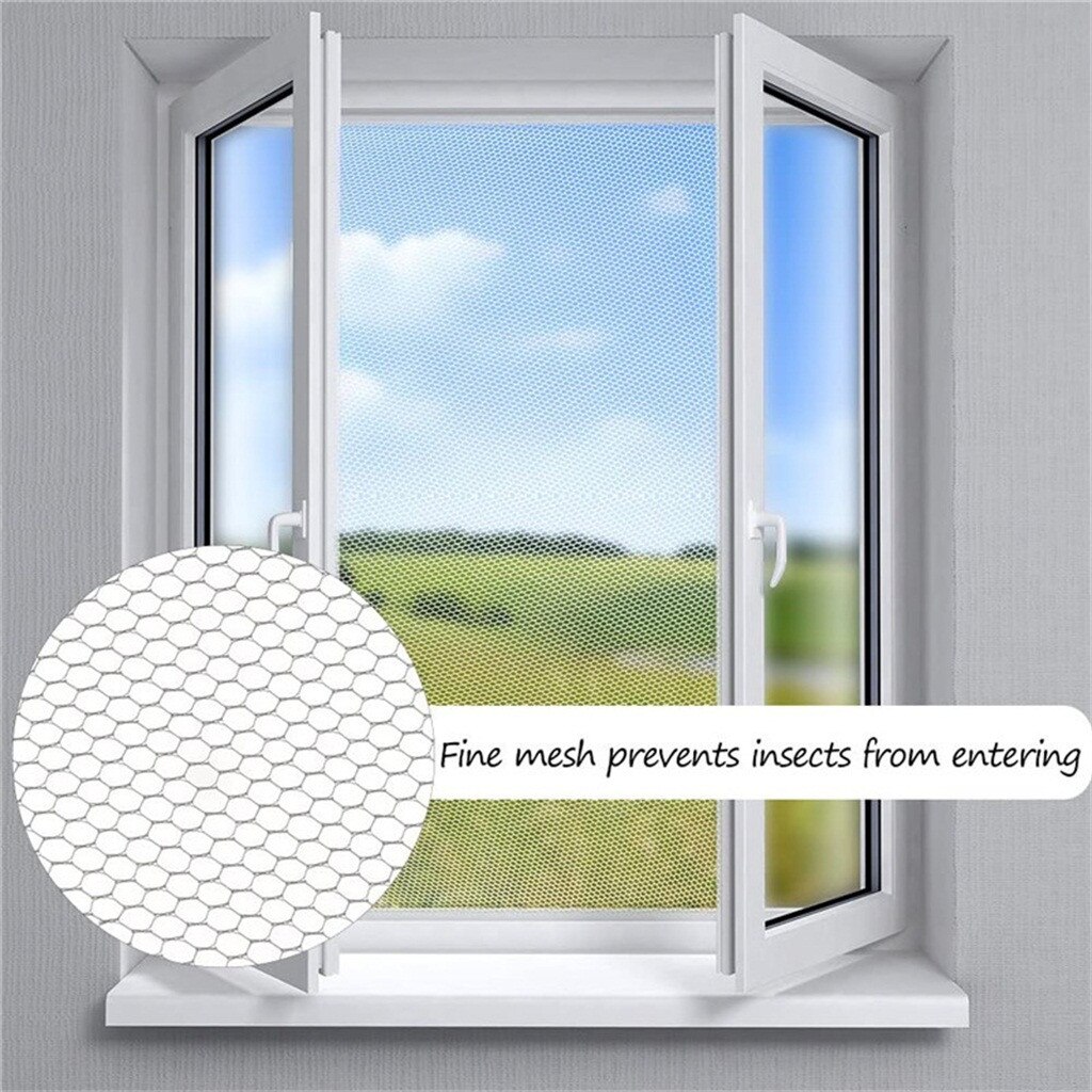 Anti-mosquito Net Fly Window Screen Mesh Insect Netting Mosquito Protector With Rolls Self-adhesive Tapes Fly Bug Insect Screen
