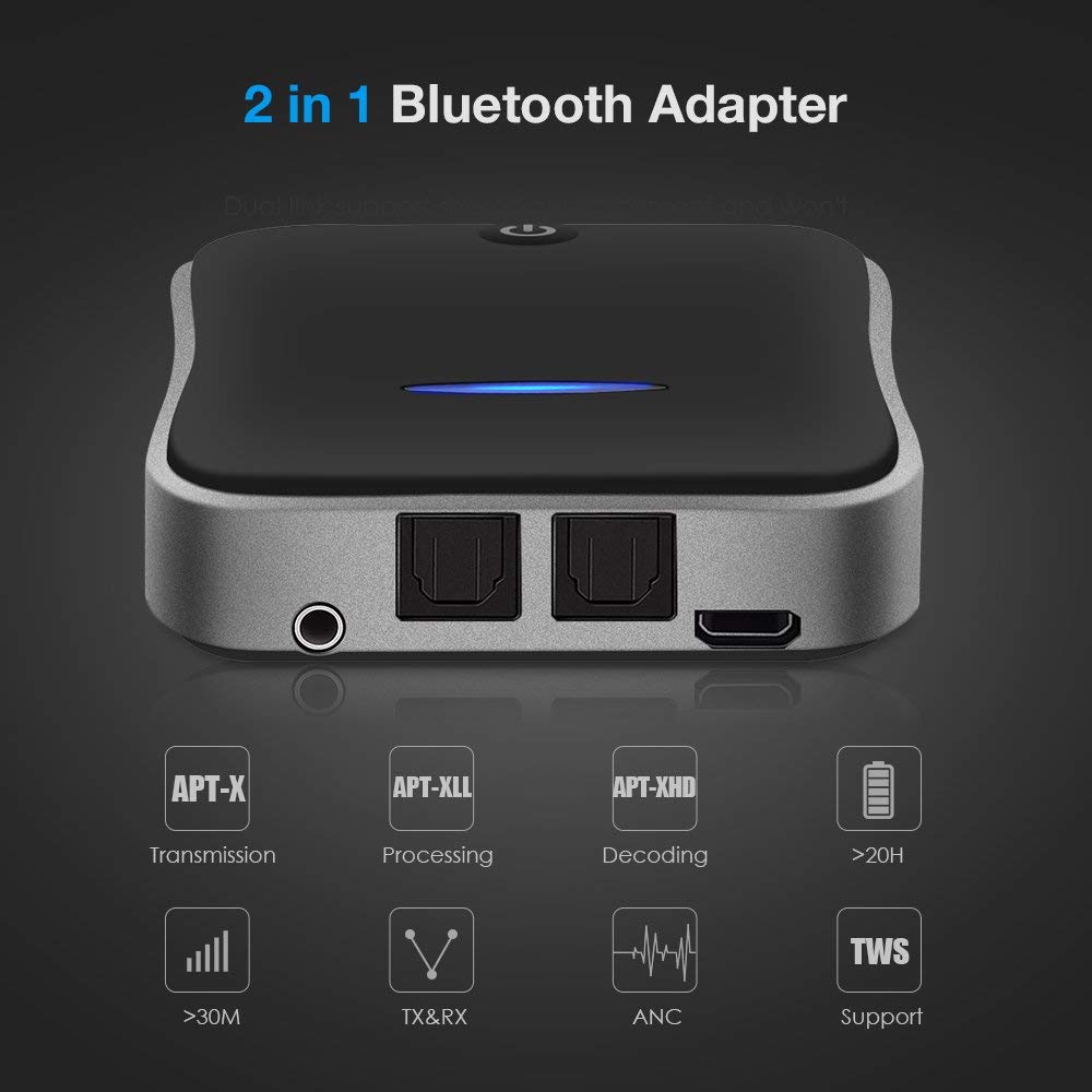 Bluetooth Absender Empfänger 5,0 kabellos Adapter CSR8675 Aptx HD Adapter Optische Toslink/3,5mm AUX/SPDIF Für Auto TV Lautsprecher