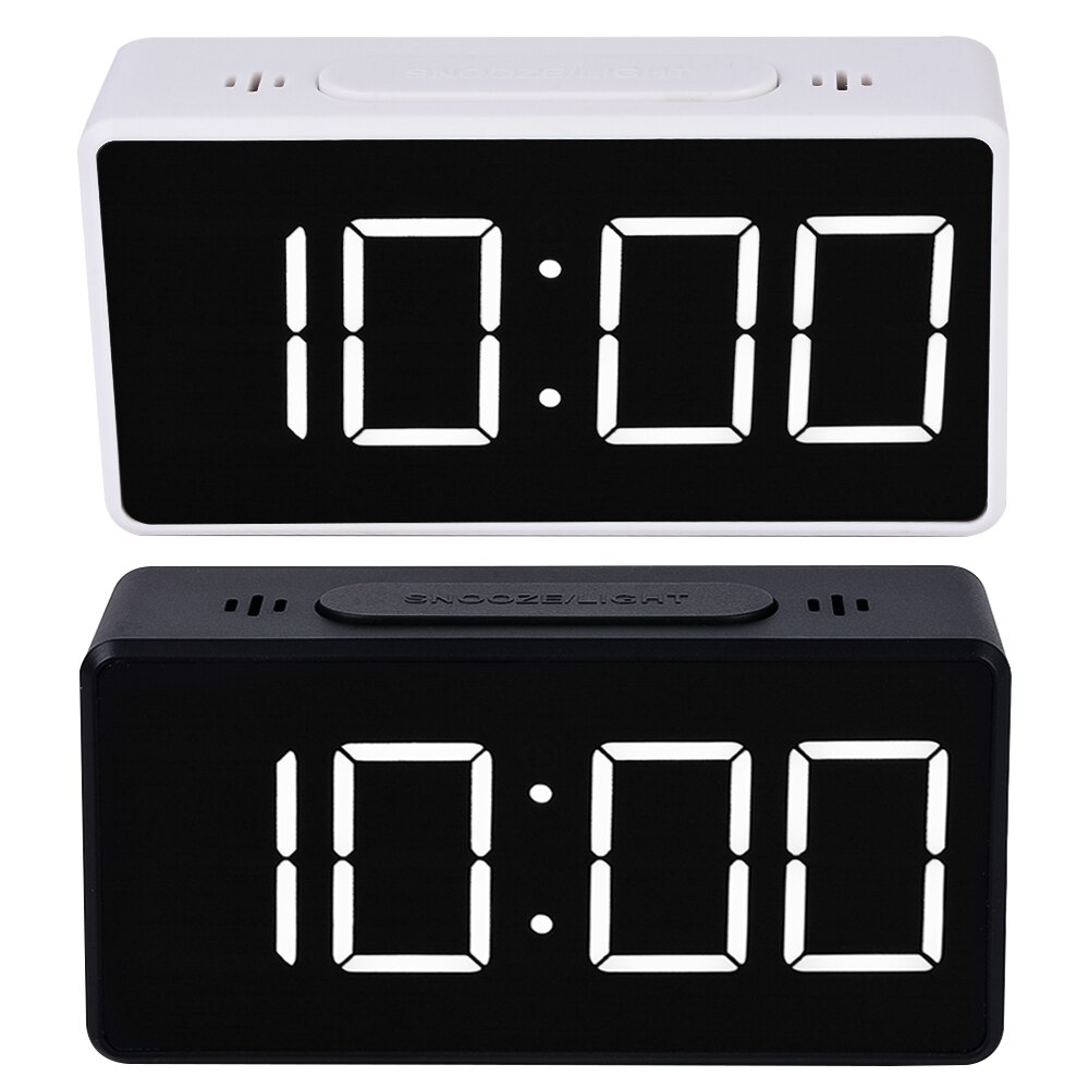 Digital spejl led display alarm ur elektronisk tid temperatur kalender tabel alarm ur usb opladning studerende skrivebordsure
