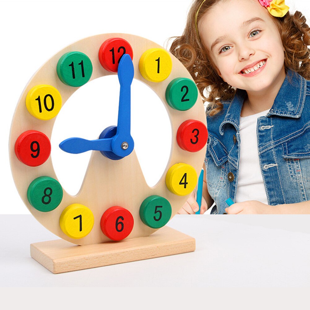 Kids Wooden Numbers Sorting Clock Circular Cogniti... – Grandado