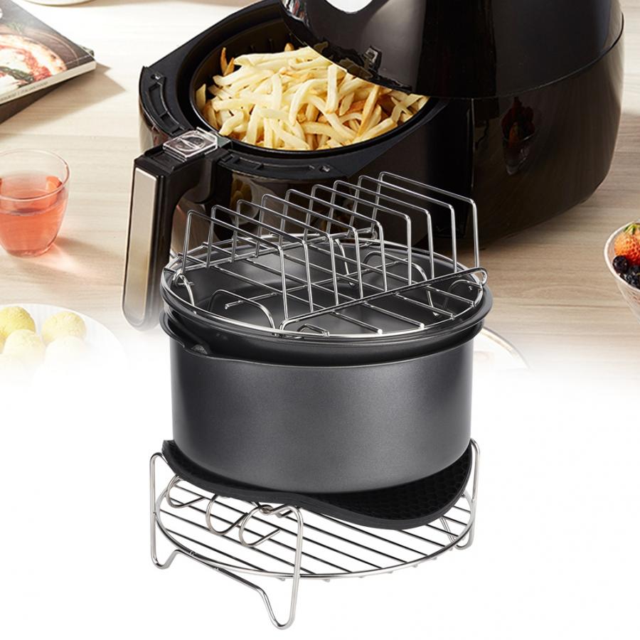 7 stk/sæt grill airfryer sæt sæt dele hjemmekøkken værktøj til 3.6l air fryer udskiftning