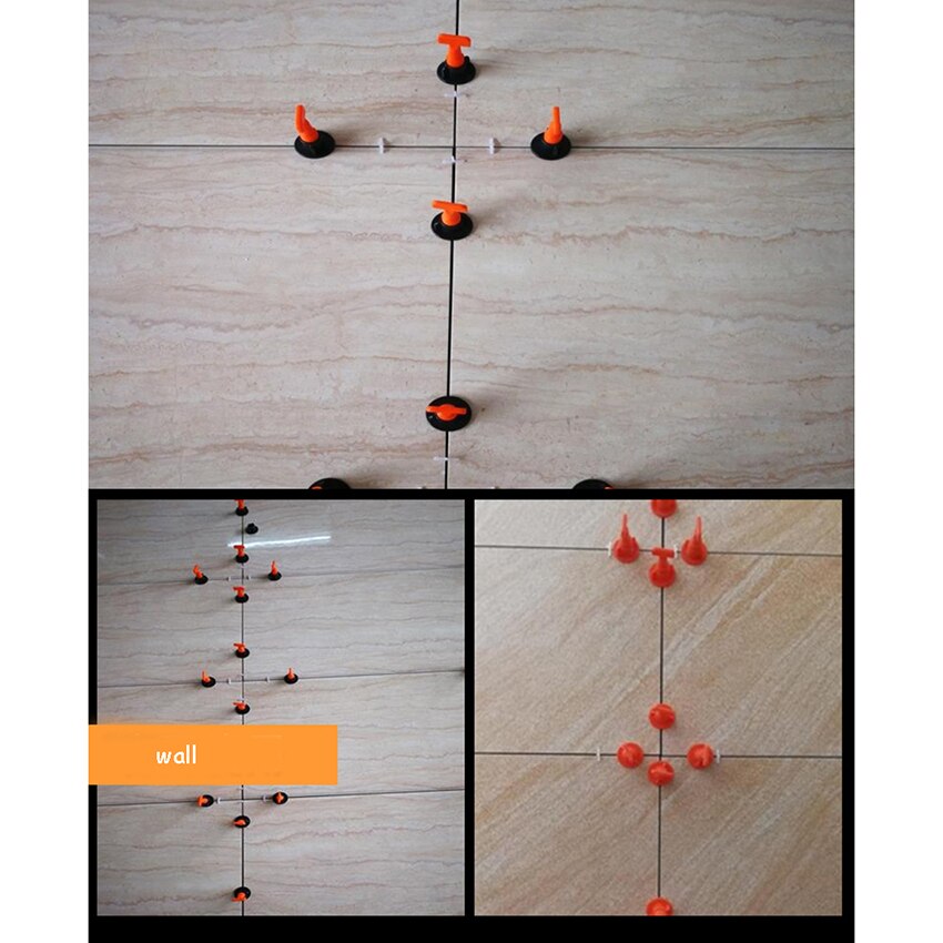 1 Set T-shape Tile Leveler Reusable Equalizer Tiling Positioning Assistant Tools Floor Adjustable Alignment Locator With Wrench