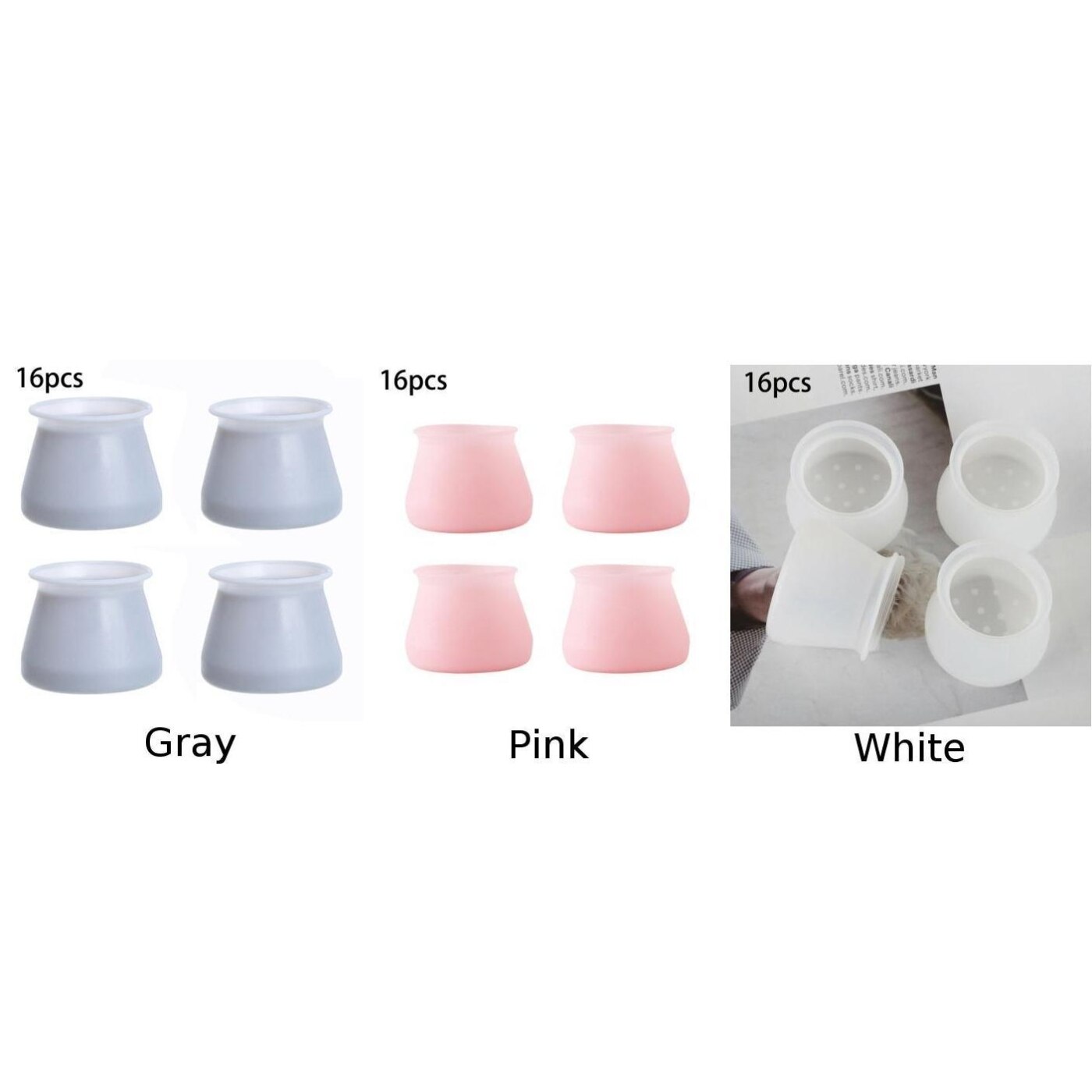 16Pcs Silicone Chair Leg Cap Feet Cover Pads Furniture Table Floor Protectors Table Foot Pad Cover Protectors