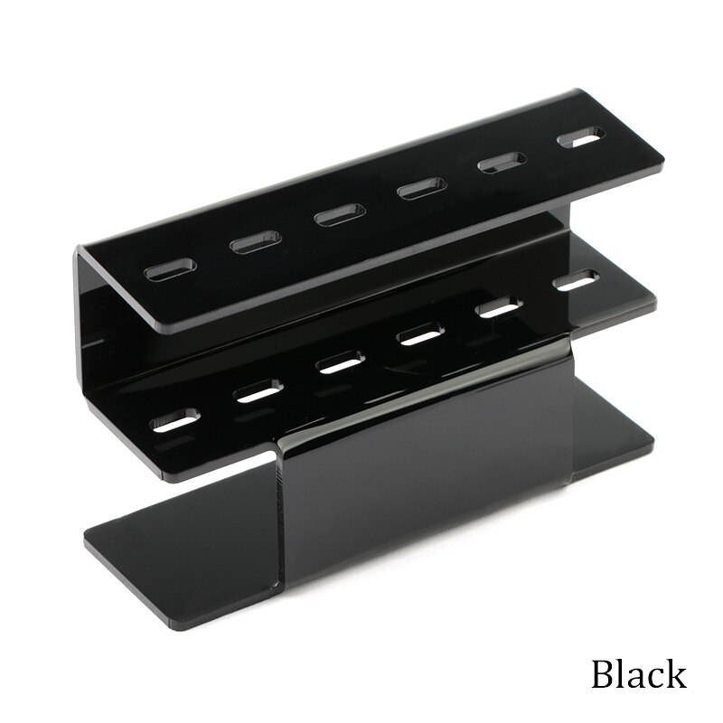 Eyelash Tweezers Storage Rack 6 Holes Acrylic Convenient Tweezer Stand Shelf Holder Nail Eyelash Extension Supplies Makeup Tools: Black