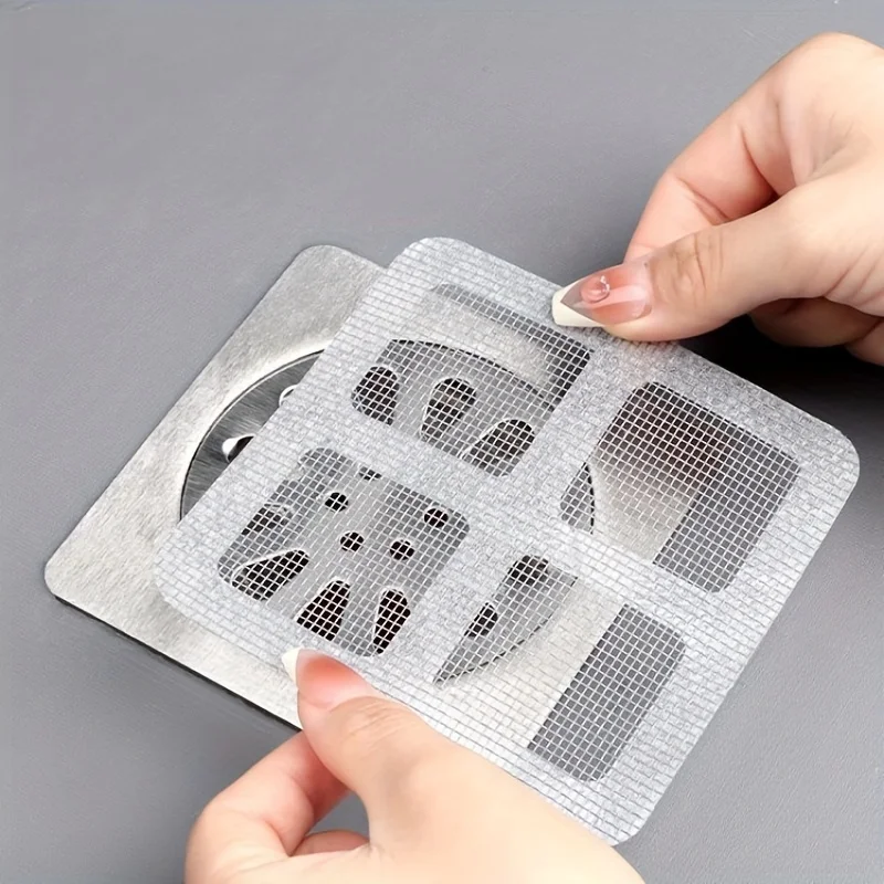 20 Stuks Wegwerp Haar Catchers Voor Douche Mesh Douche Afvoer Covers-Vloer Gootsteenzeefje Filter Mesh Stickers Badkamer accessoires: Default Title