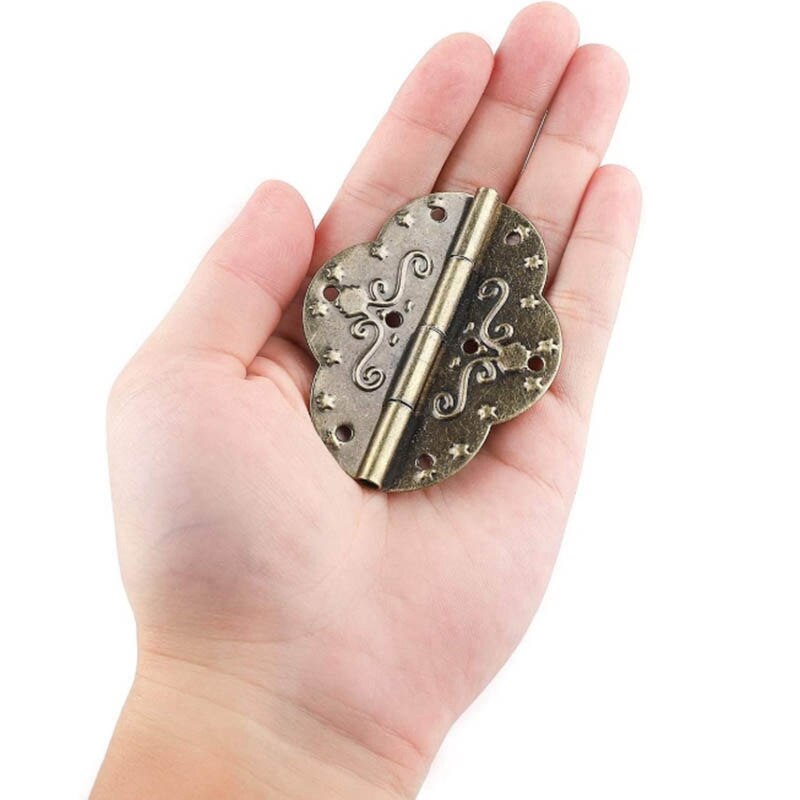 Antique Retro Hinges with Screws for Cabinet Door Cupboard Jewelry Box Wood Box