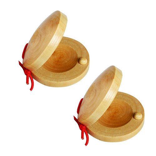 Toddlers Early Education Castanet Sand Hammer Tambourine Kindergarten Orff Percussion Instrument Musical Toys for Baby 1pc: A pair Castanet 65