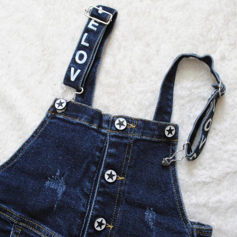 4106 kids denim overalls boys jeans boy braces baby girls frock wall-to-wall braces unisex baby