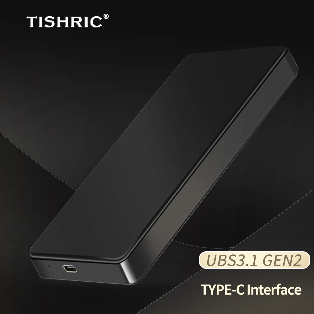 TISHRIC 2.5 HDD Case SATA To USB 3.1 Type C External Hard Drive Case For Hard Drive Hard Drive Box Hdd Enclosure