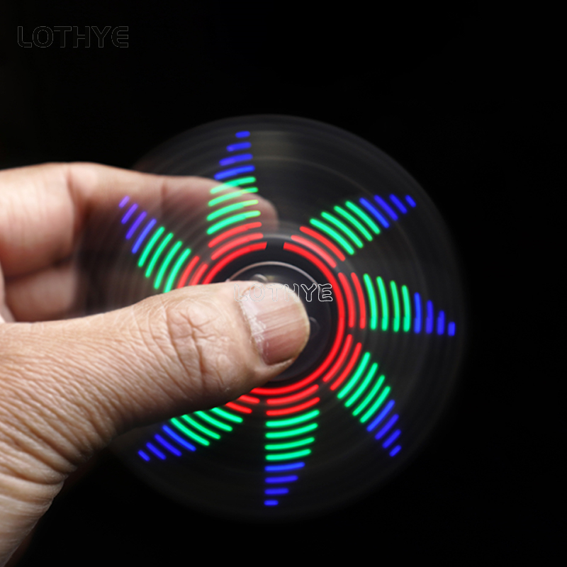 LED Fidget Spinner Herstellung Lautsprecher Atmosphäre DIY Electron Kit 3-Blatt leuchtender Fingerspitzen-Gyro RG550 DIY Teile Lötset